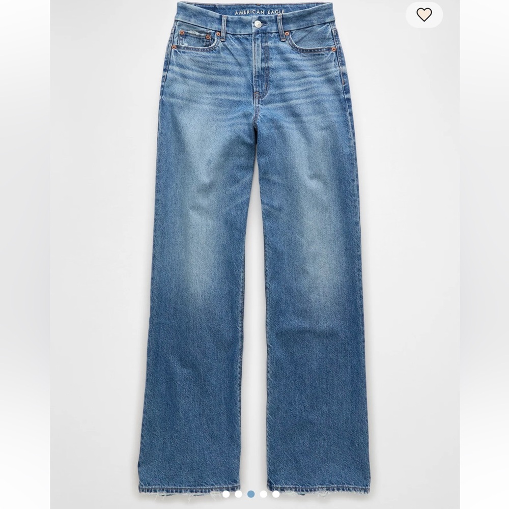 AE Strigid Curvy Super High-Waisted Baggy Straight Jean - Picture 2 of 3